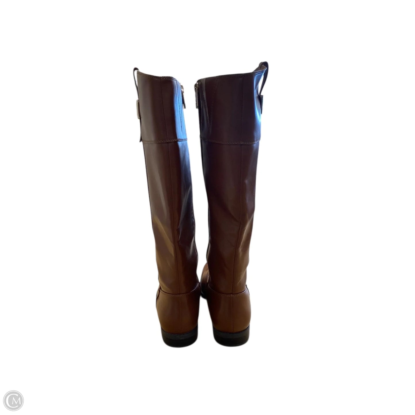 Boots Mid-calf Flats By Tommy Hilfiger In Brown, Size: 10