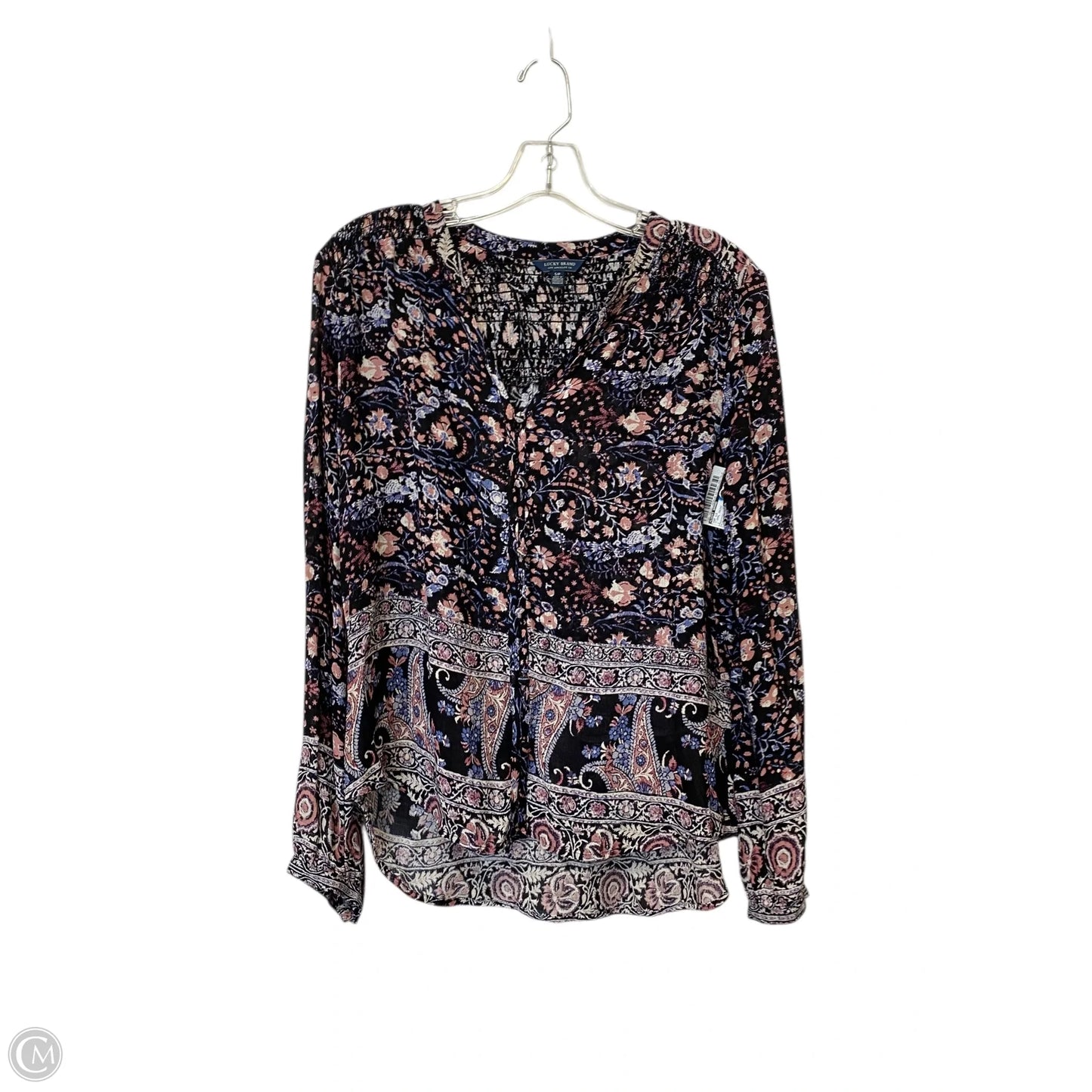 Top Long Sleeve By Lucky Brand In Floral Print, Size: S