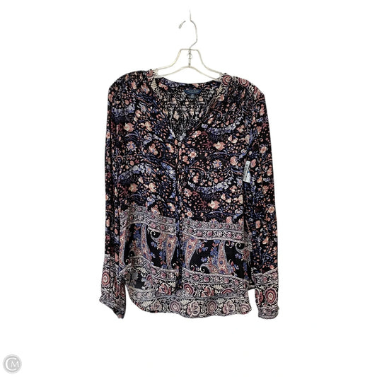 Top Long Sleeve By Lucky Brand In Floral Print, Size: S