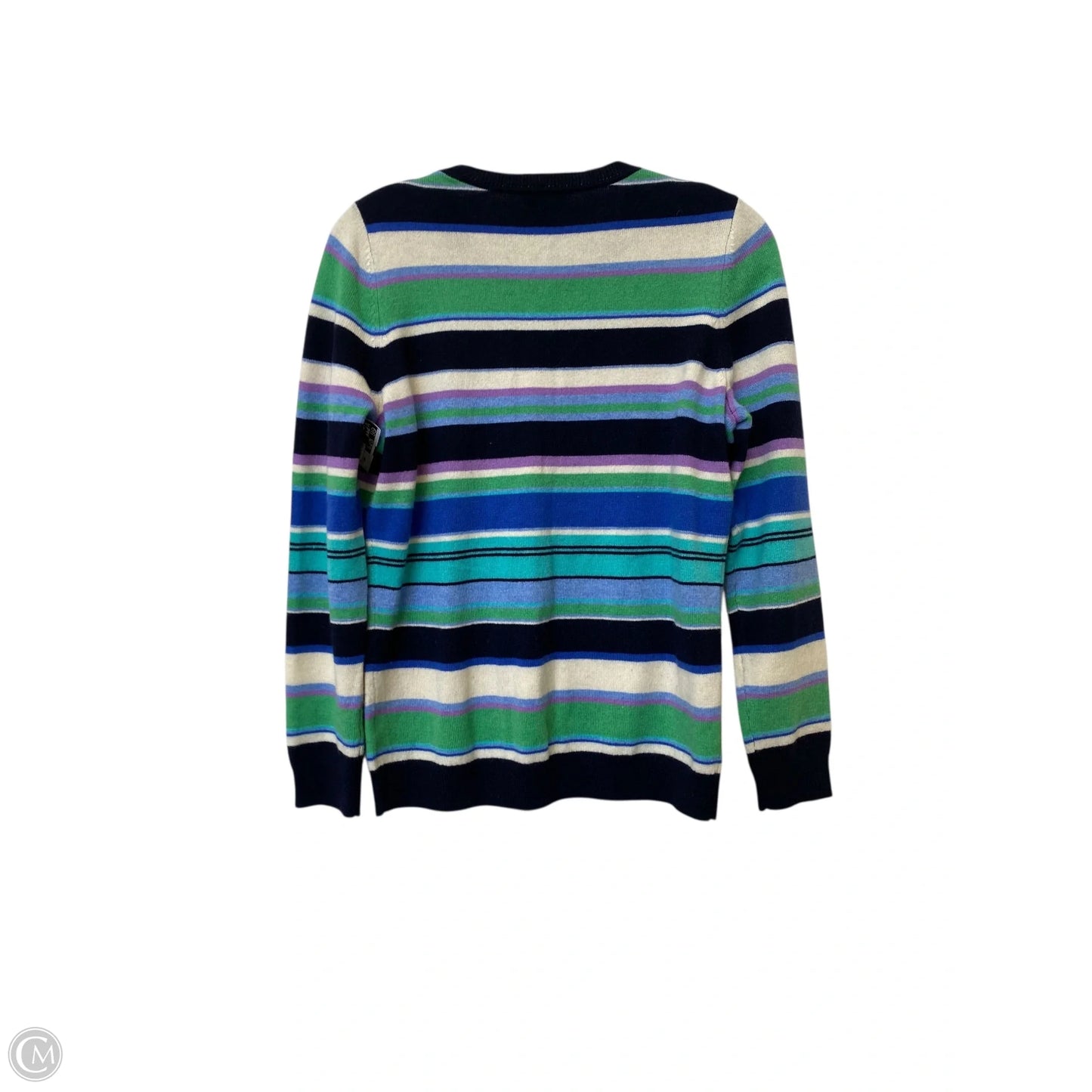 Sweater Cashmere By Talbots In Striped Pattern, Size: Mp