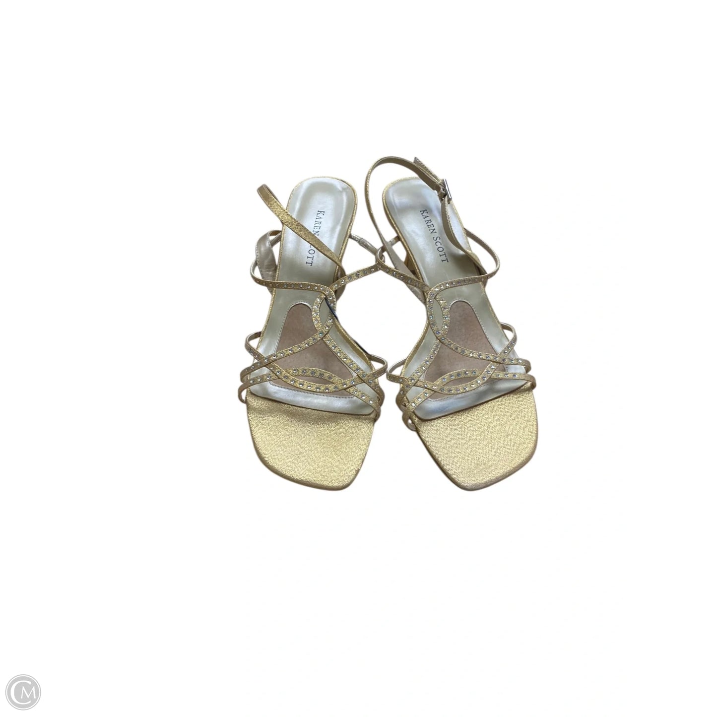 Shoes Heels Kitten By Karen Scott In Gold, Size: 7.5