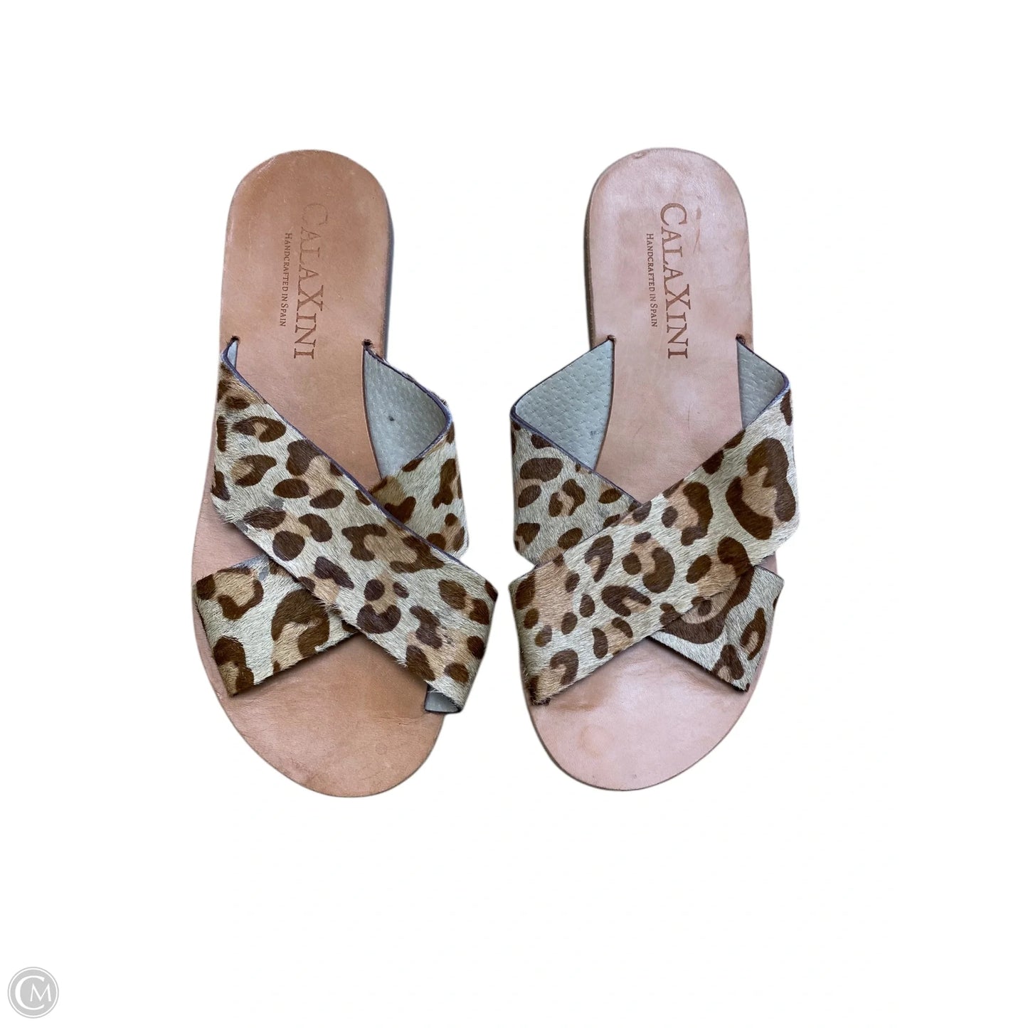 Sandals Flats By Clothes Mentor In Animal Print, Size: 6