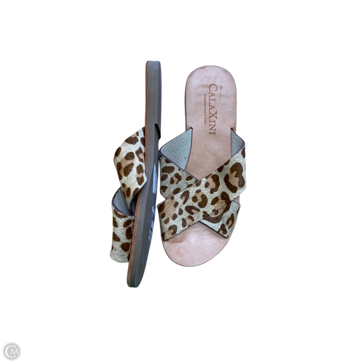 Sandals Flats By Clothes Mentor In Animal Print, Size: 6