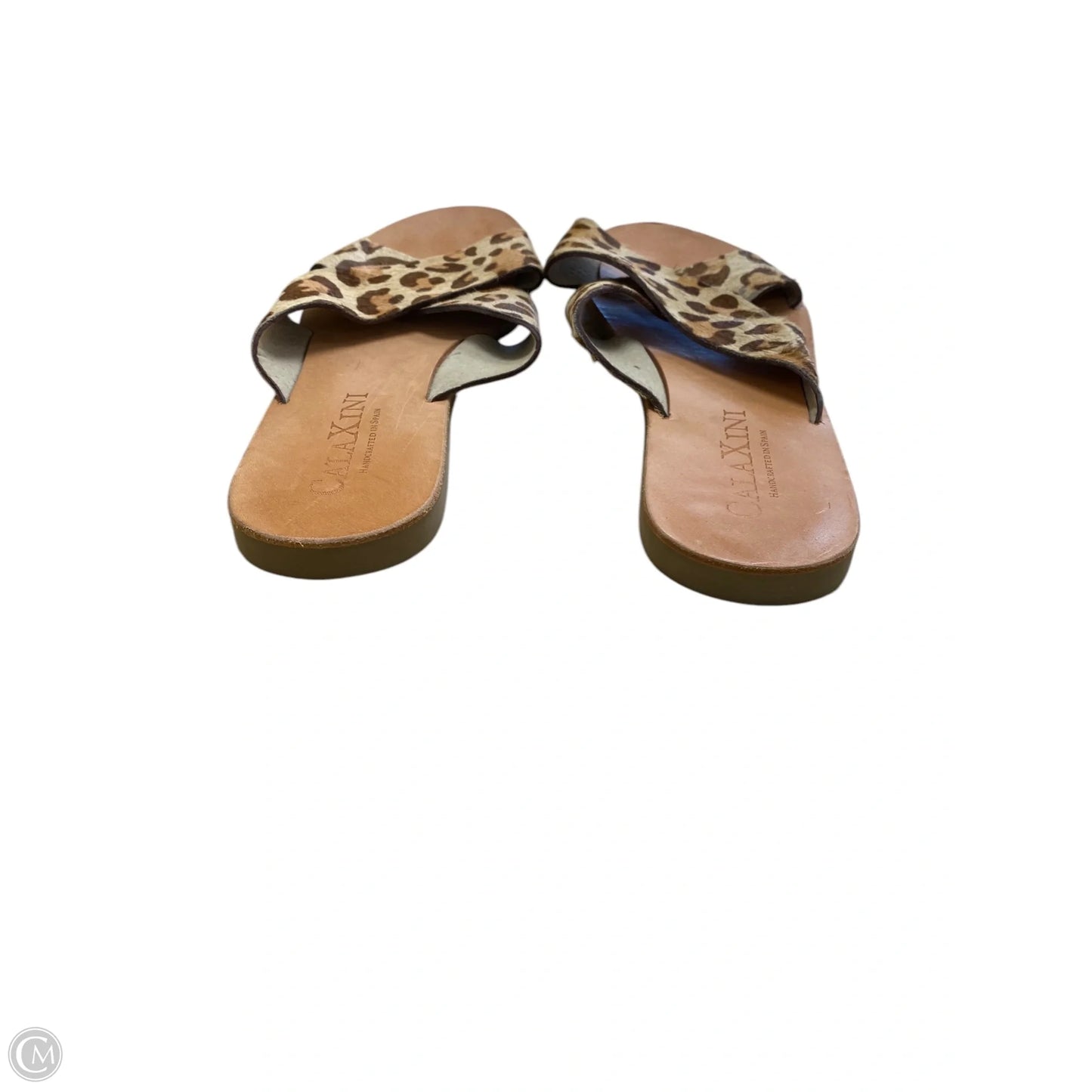 Sandals Flats By Clothes Mentor In Animal Print, Size: 6