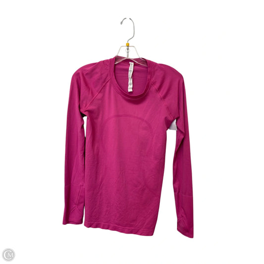 Athletic Top Long Sleeve Crewneck By Lululemon In Pink, Size: 6