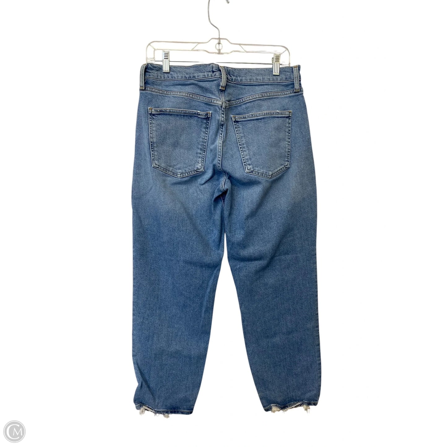Jeans Straight By Agolde In Blue Denim, Size: 8