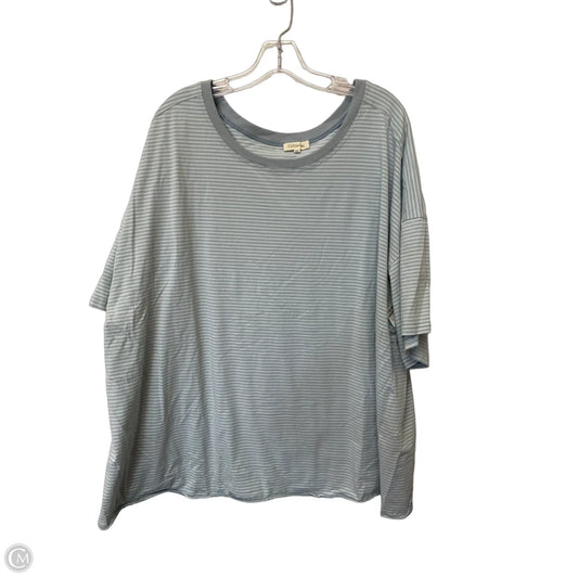Top Short Sleeve Basic By Cotton Bleu In Blue, Size: 3x