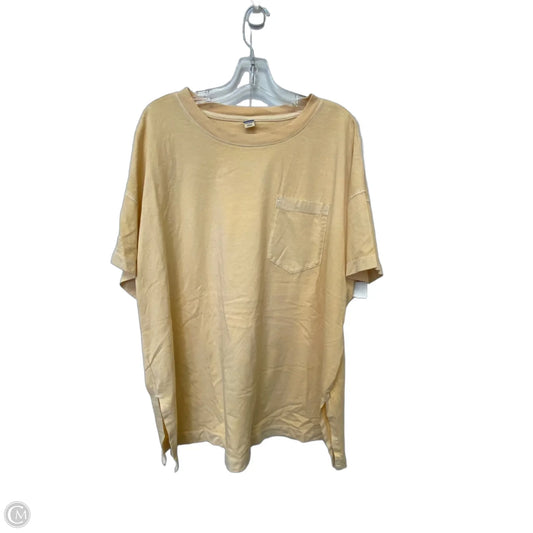Top Short Sleeve Basic By Old Navy In Yellow, Size: Xl