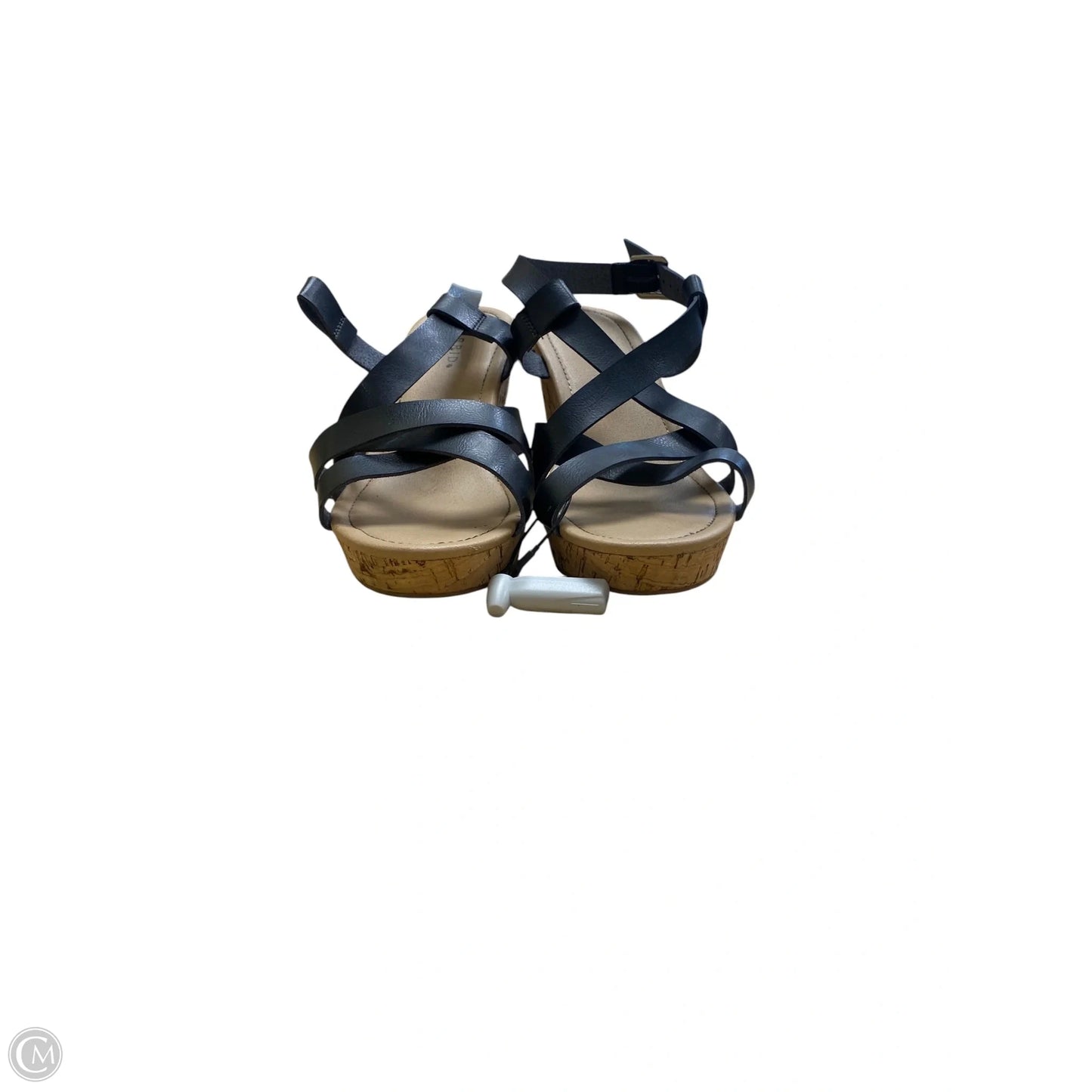 Sandals Heels Wedge By Torrid In Black & Brown, Size: 10