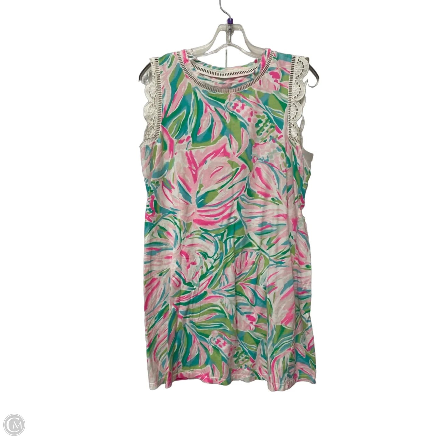 Dress Designer By Lilly Pulitzer In Green & Pink, Size: M