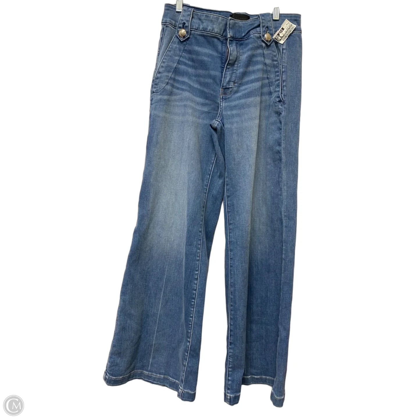 Jeans Wide Leg By White House Black Market In Blue Denim, Size: 8