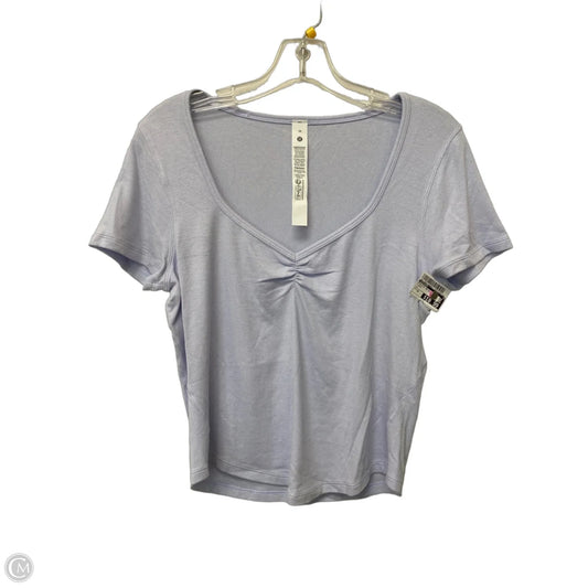 Athletic Top Short Sleeve By Lululemon In Purple, Size: 10