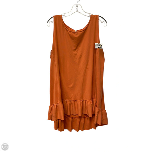 Top Sleeveless By Zenana Outfitters In Orange, Size: 1x