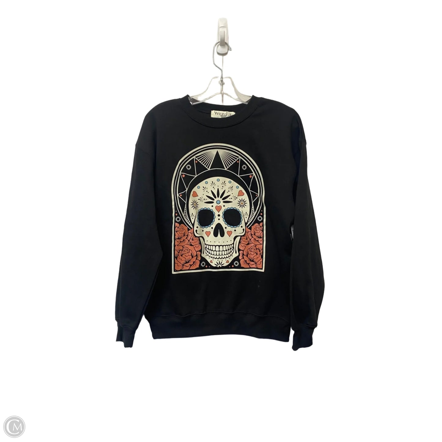 Sweatshirt Crewneck By Clothes Mentor In Black, Size: Xs