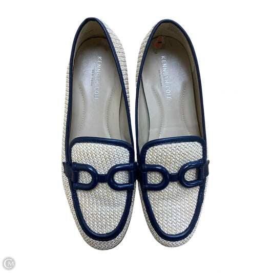 Shoes Heels Wedge By Kenneth Cole In Blue & Cream, Size: 7