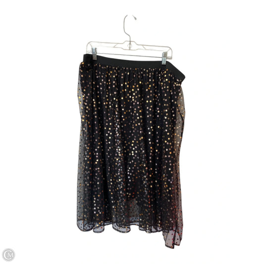 Skirt Maxi By Lane Bryant In Gold & White, Size: 18