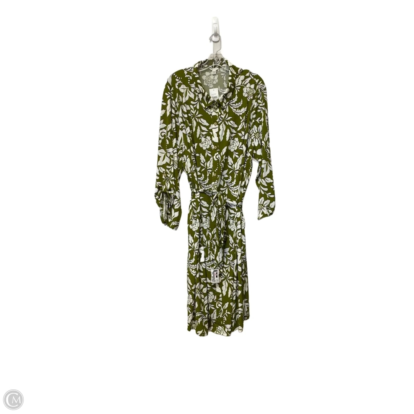 Dress Casual Midi By Cato In Green, Size: 26