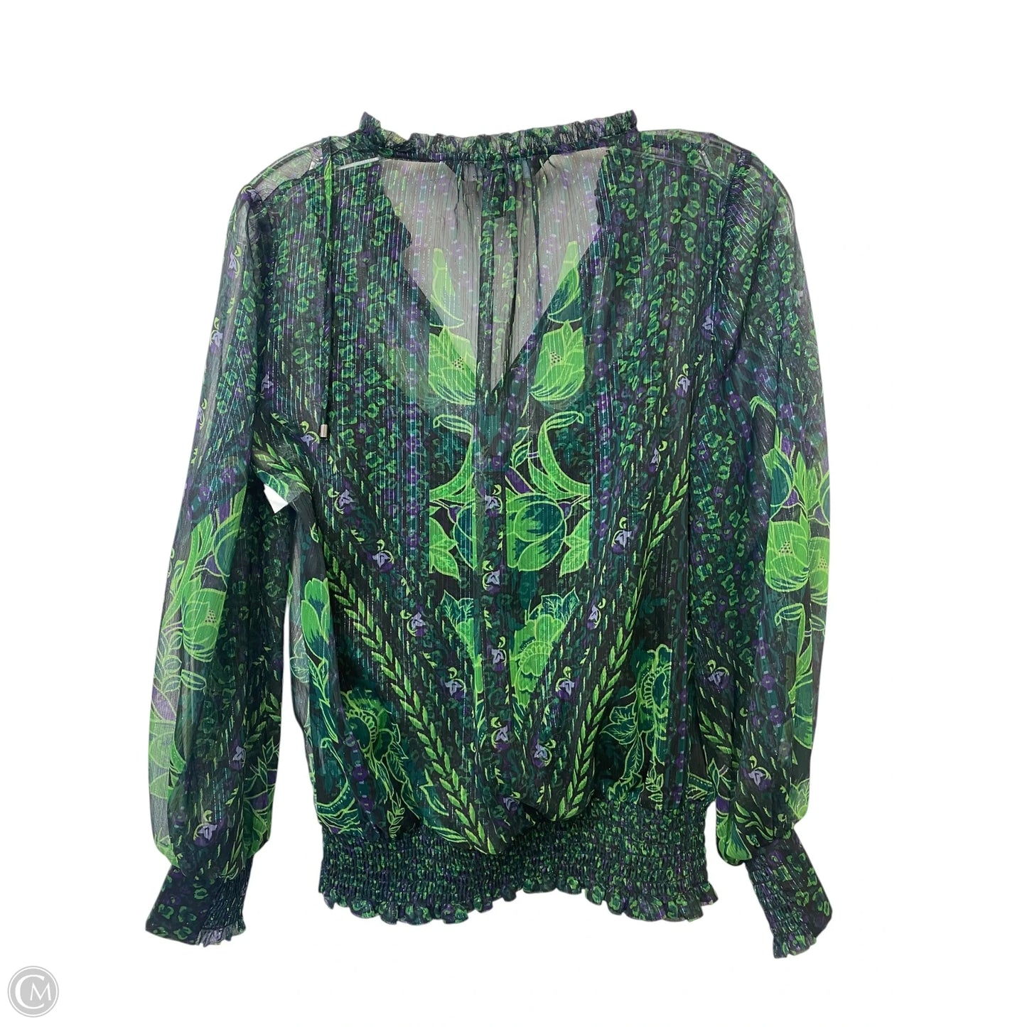 Top Long Sleeve By White House Black Market In Green, Size: Xs