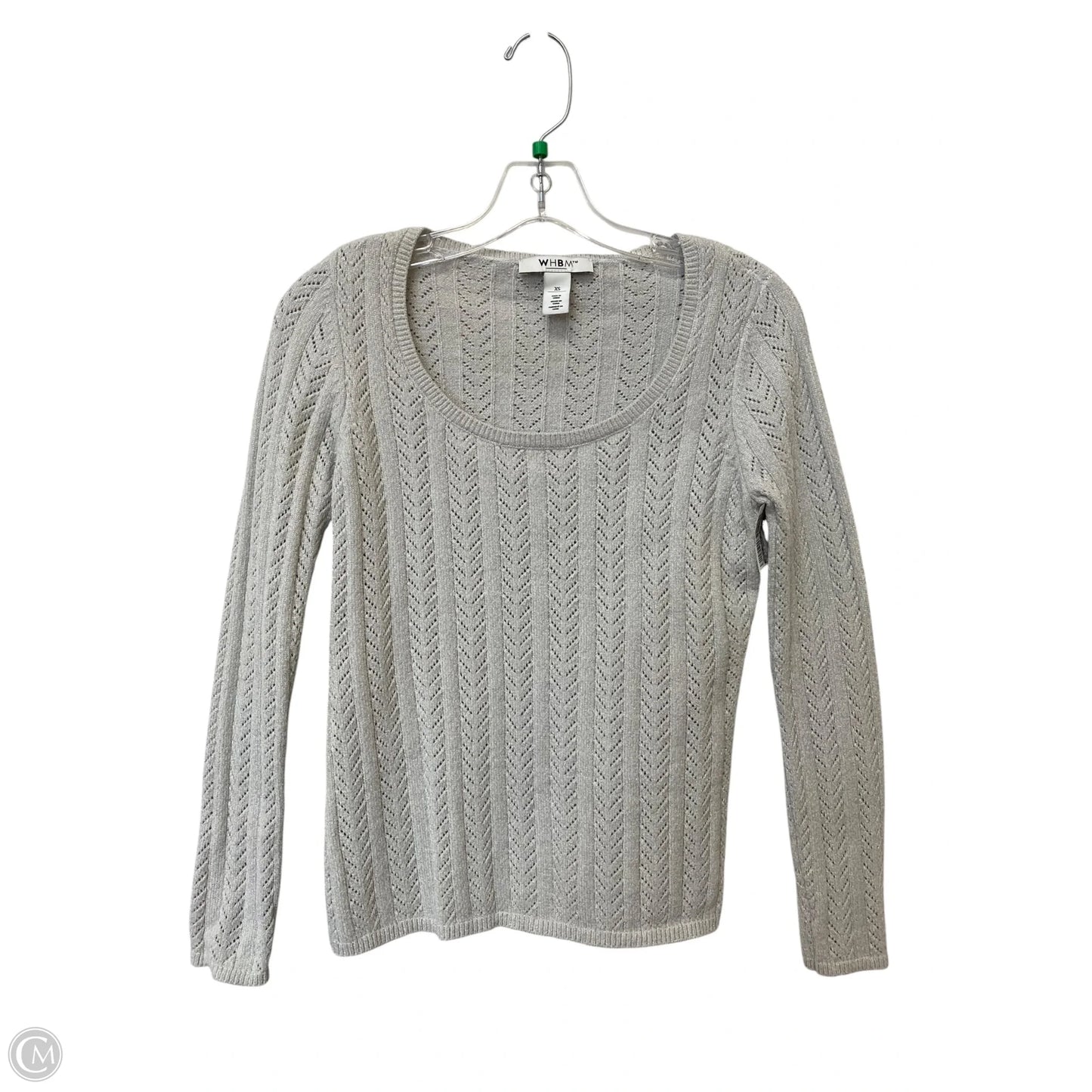 Top Long Sleeve Basic By White House Black Market In Grey, Size: Xs