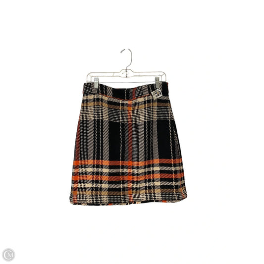 Skirt Mini & Short By Ann Taylor In Plaid Pattern, Size: 8