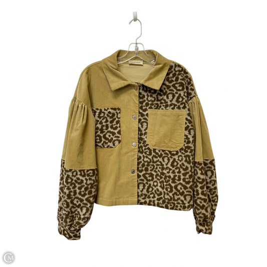 Jacket Shirt By Cme In Animal Print, Size: L