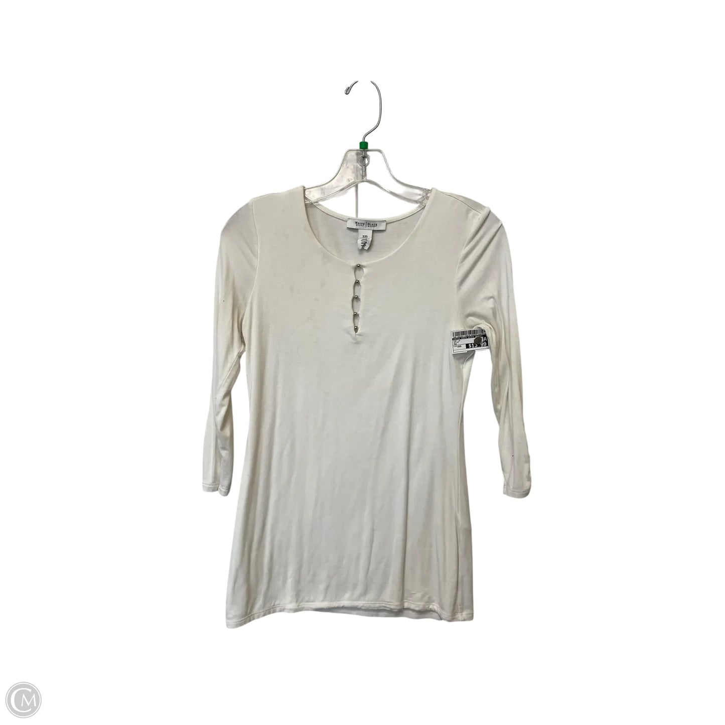 Top Long Sleeve By White House Black Market In White, Size: Xxs