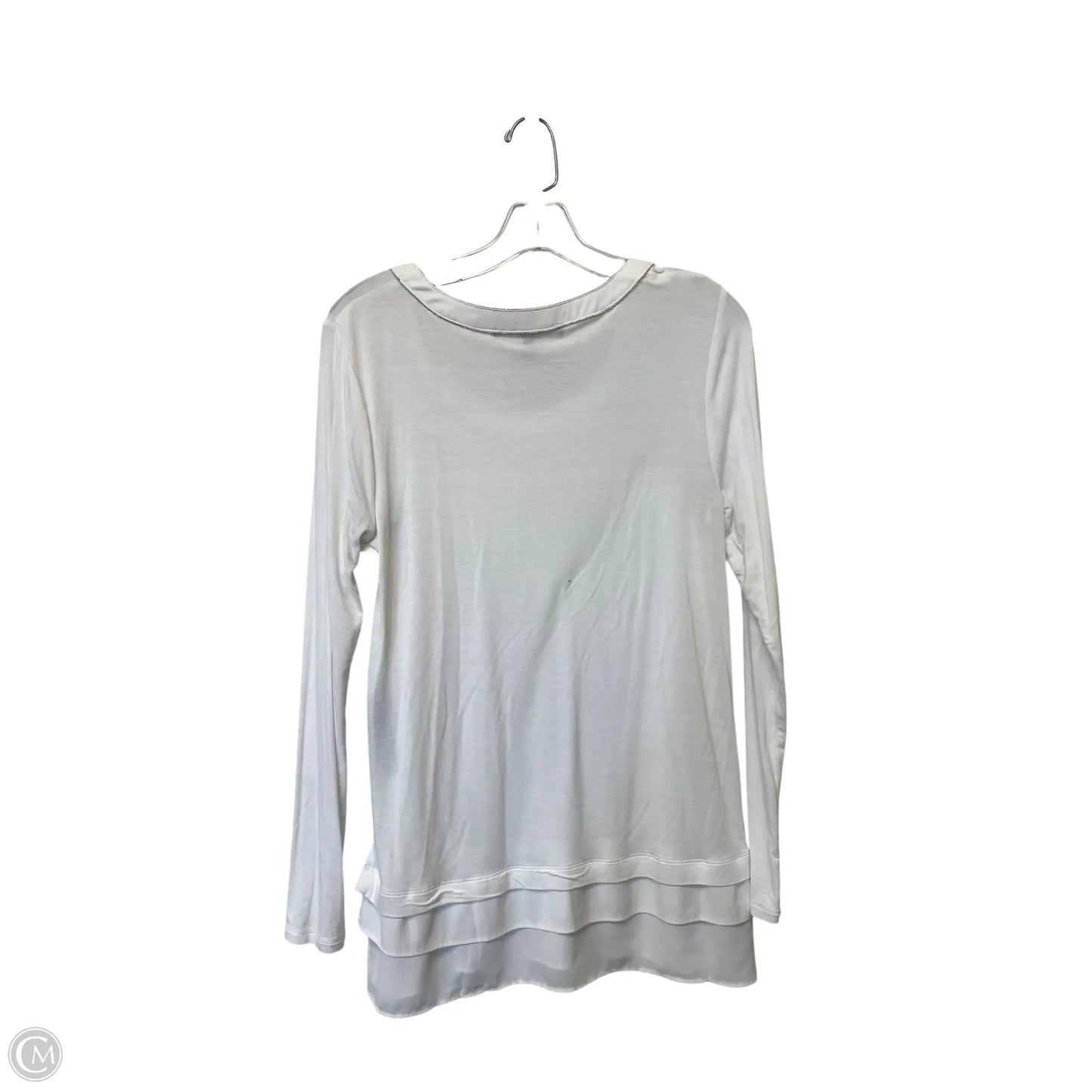 Top Long Sleeve By White House Black Market In White, Size: S