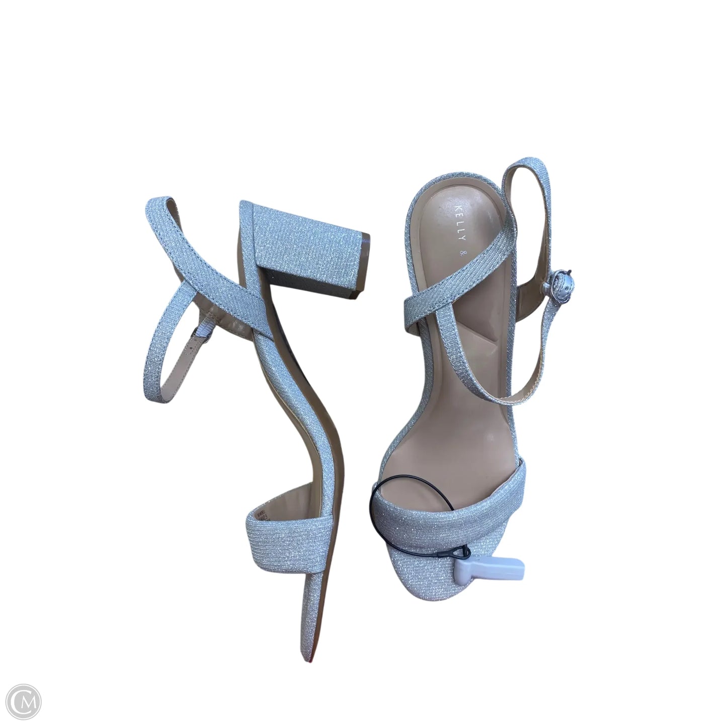 Shoes Heels Block By Kelly And Katie In Silver, Size: 11