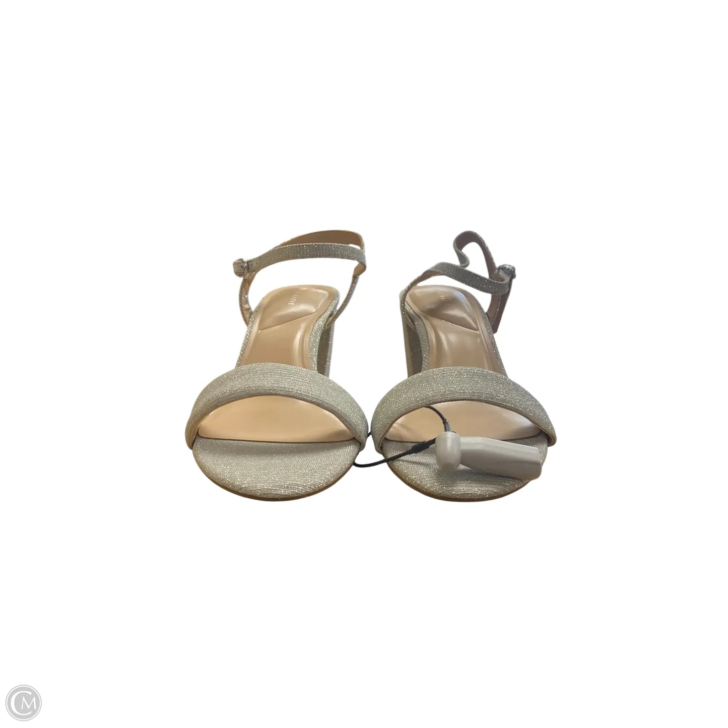 Shoes Heels Block By Kelly And Katie In Silver, Size: 11