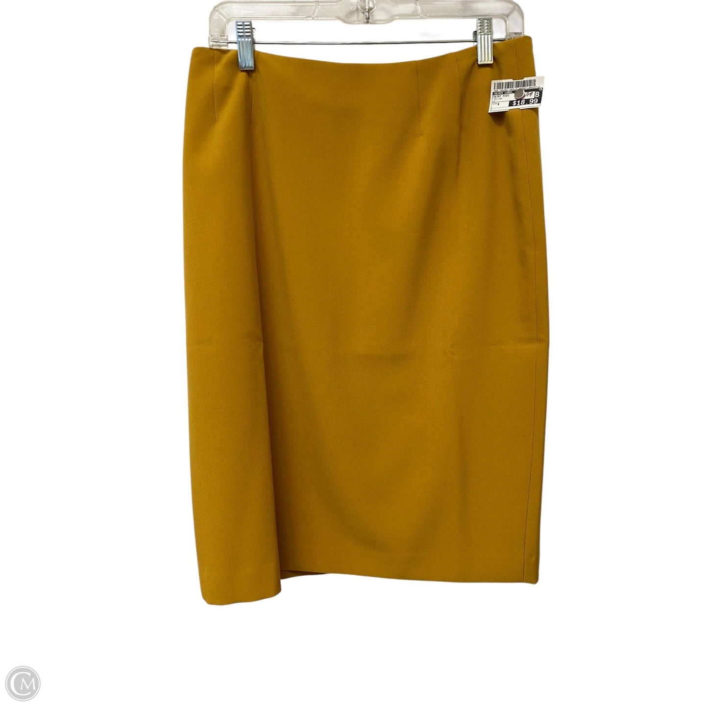 Skirt Midi By Black Label In Yellow, Size: 8