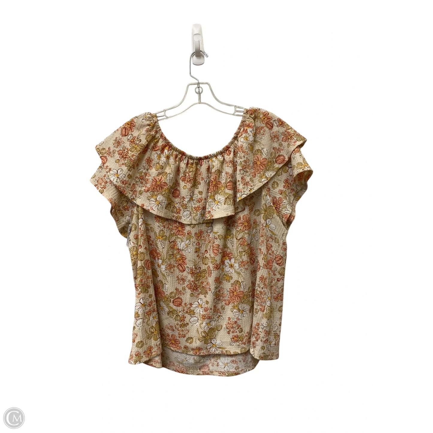 Top Sleeveless By Cato In Floral Print, Size: 2x