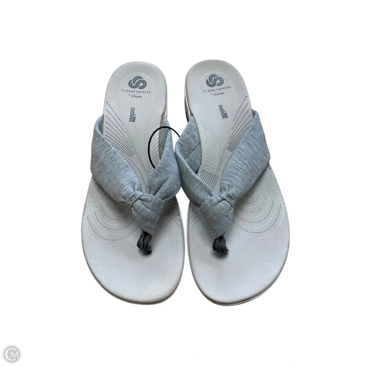 Sandals Flip Flops By Clarks In Grey, Size: 10