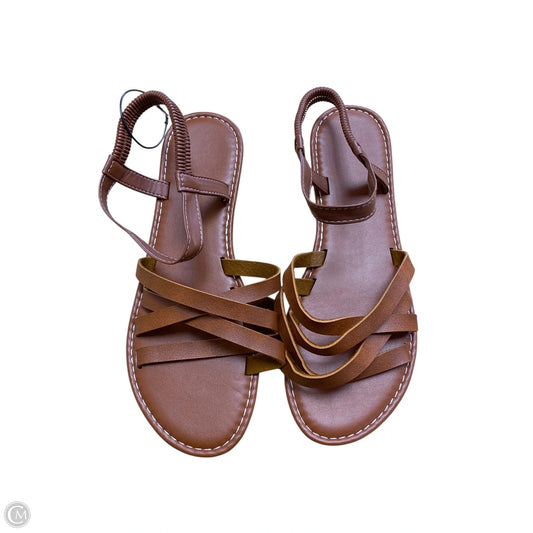 Sandals Flats By Cmf In Brown, Size: 9.5