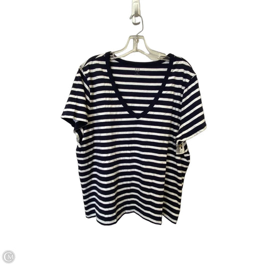 Top Short Sleeve Basic By Gap In Striped Pattern, Size: Xxl