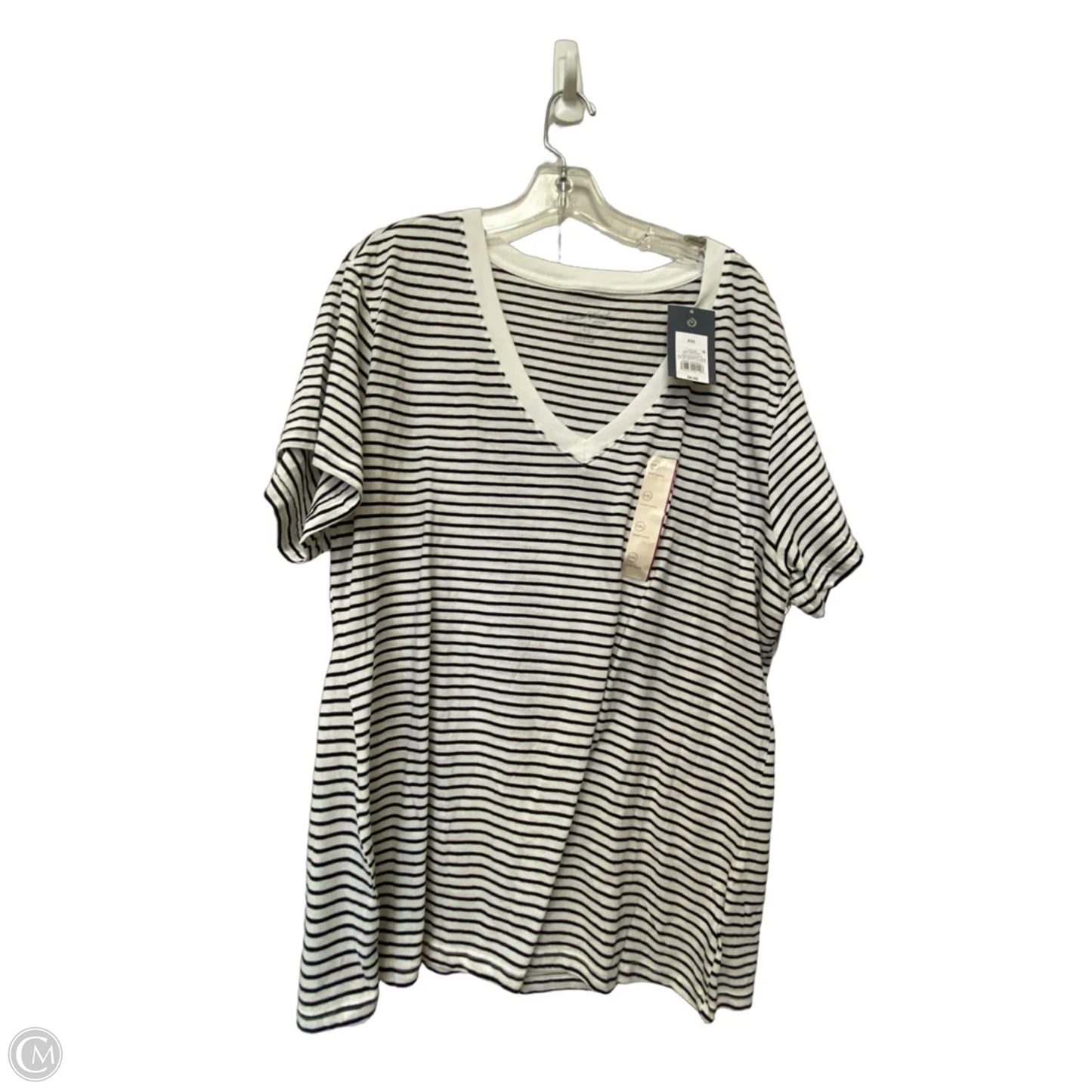 Top Short Sleeve Basic By Universal Thread In Striped Pattern, Size: Xxl