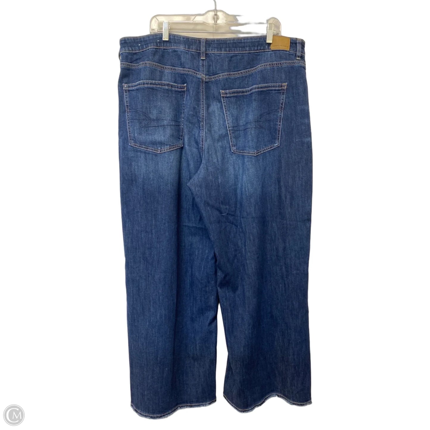 Jeans Wide Leg By American Eagle In Blue Denim, Size: 18