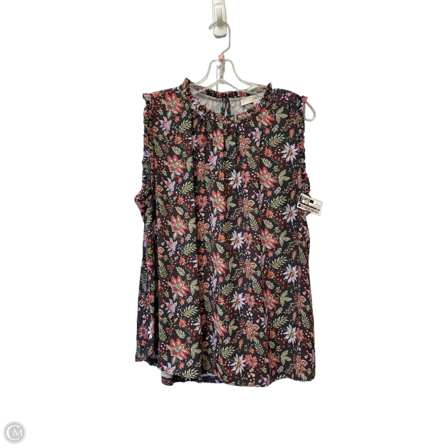 Top Sleeveless Basic By Loft In Floral Print, Size: Xlp