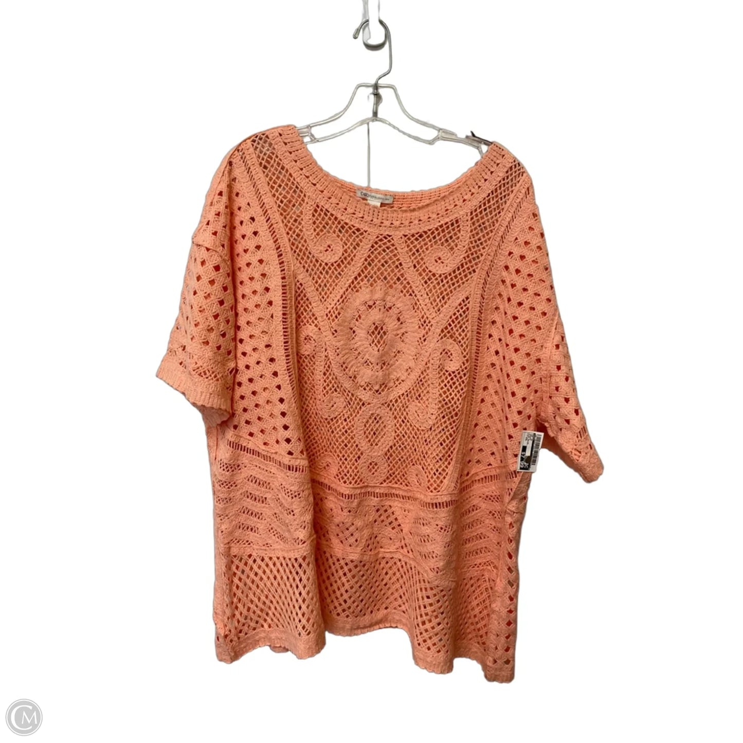 Top Short Sleeve By Cato In Orange, Size: Xxl