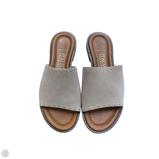 Sandals Flats By Italian Shoemakers In Brown, Size: 7.5