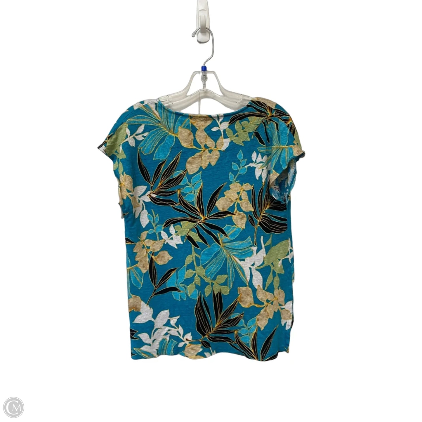 Top Short Sleeve Basic By Chicos In Floral Print, Size: S