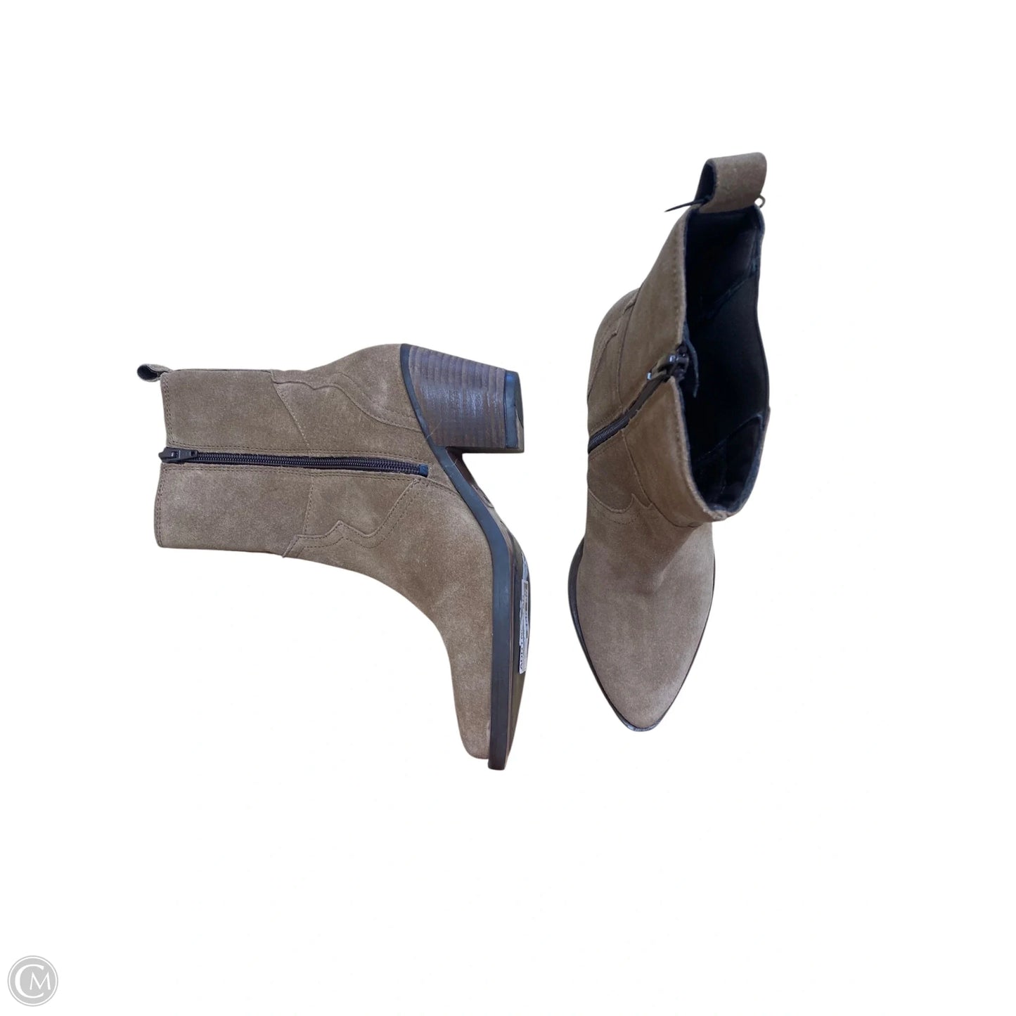 Boots Ankle Heels By Frye In Brown, Size: 8