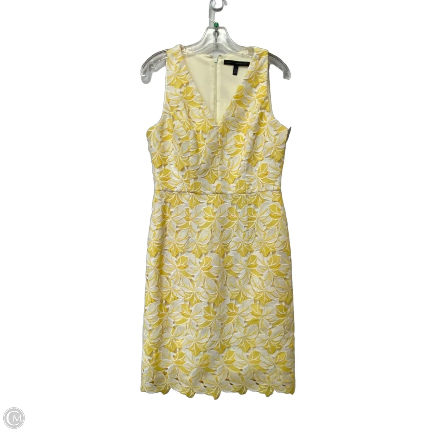 Dress Work By White House Black Market In White & Yellow, Size: 6
