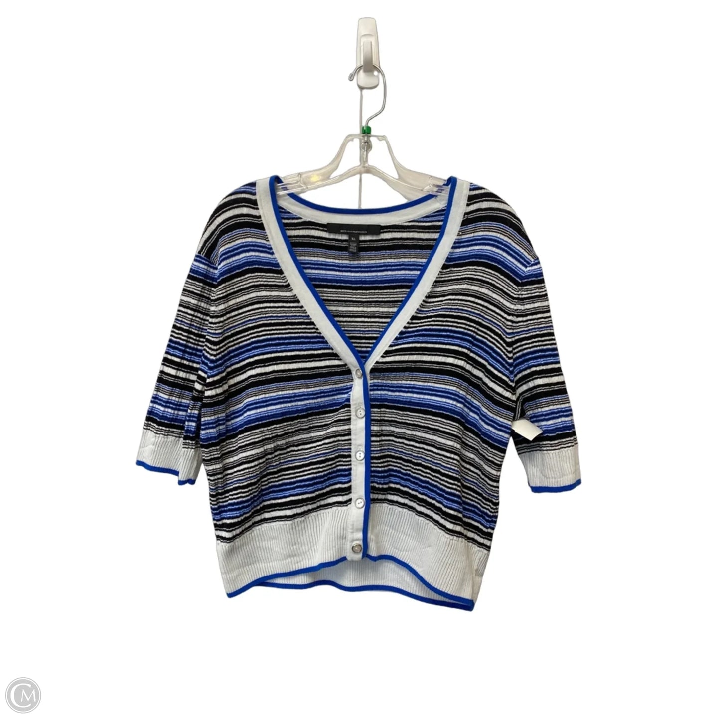 Top Short Sleeve By White House Black Market In Striped Pattern, Size: Xl