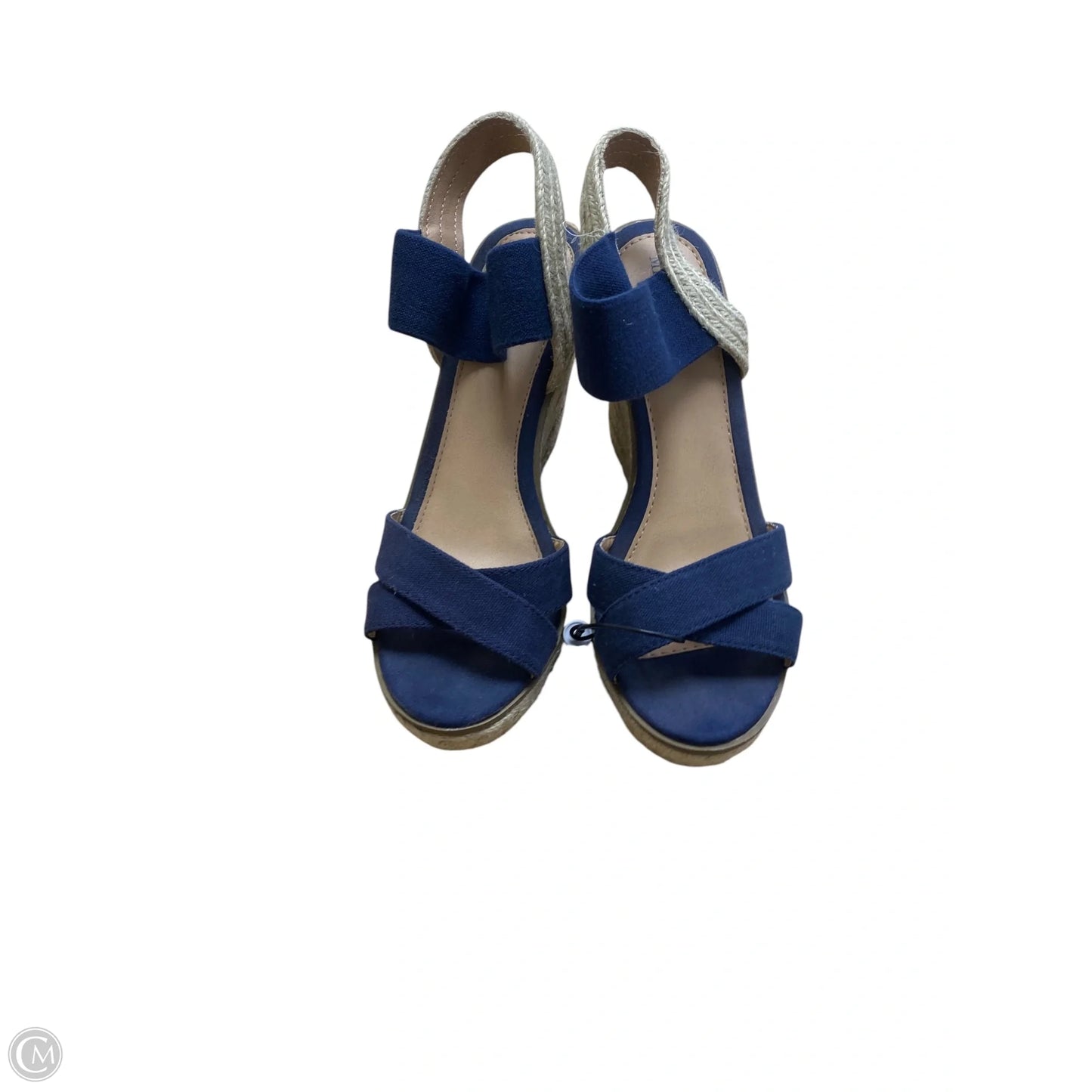 Sandals Heels Wedge By Merona In Blue, Size: 9