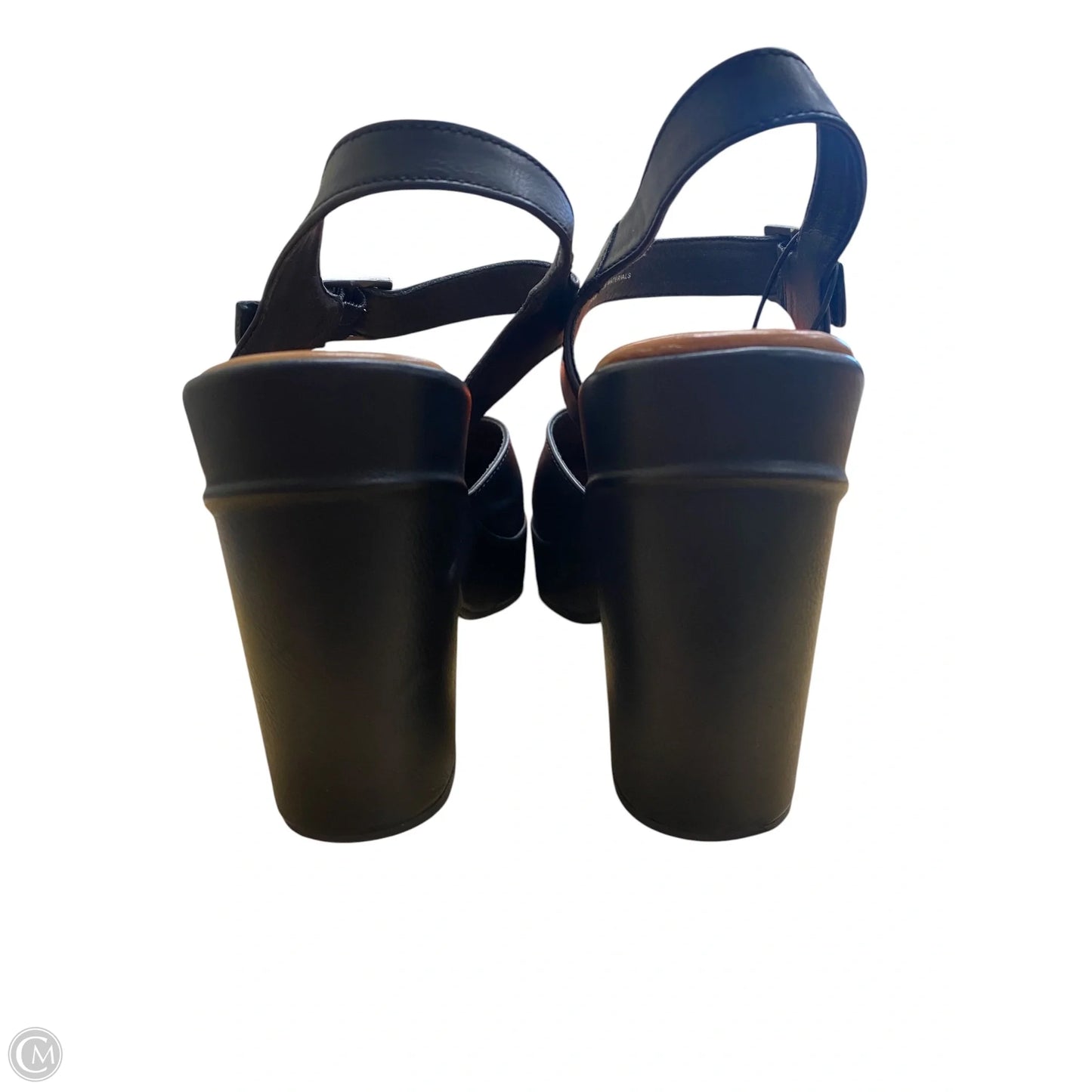 Sandals Heels Block By Korks In Black, Size: 11