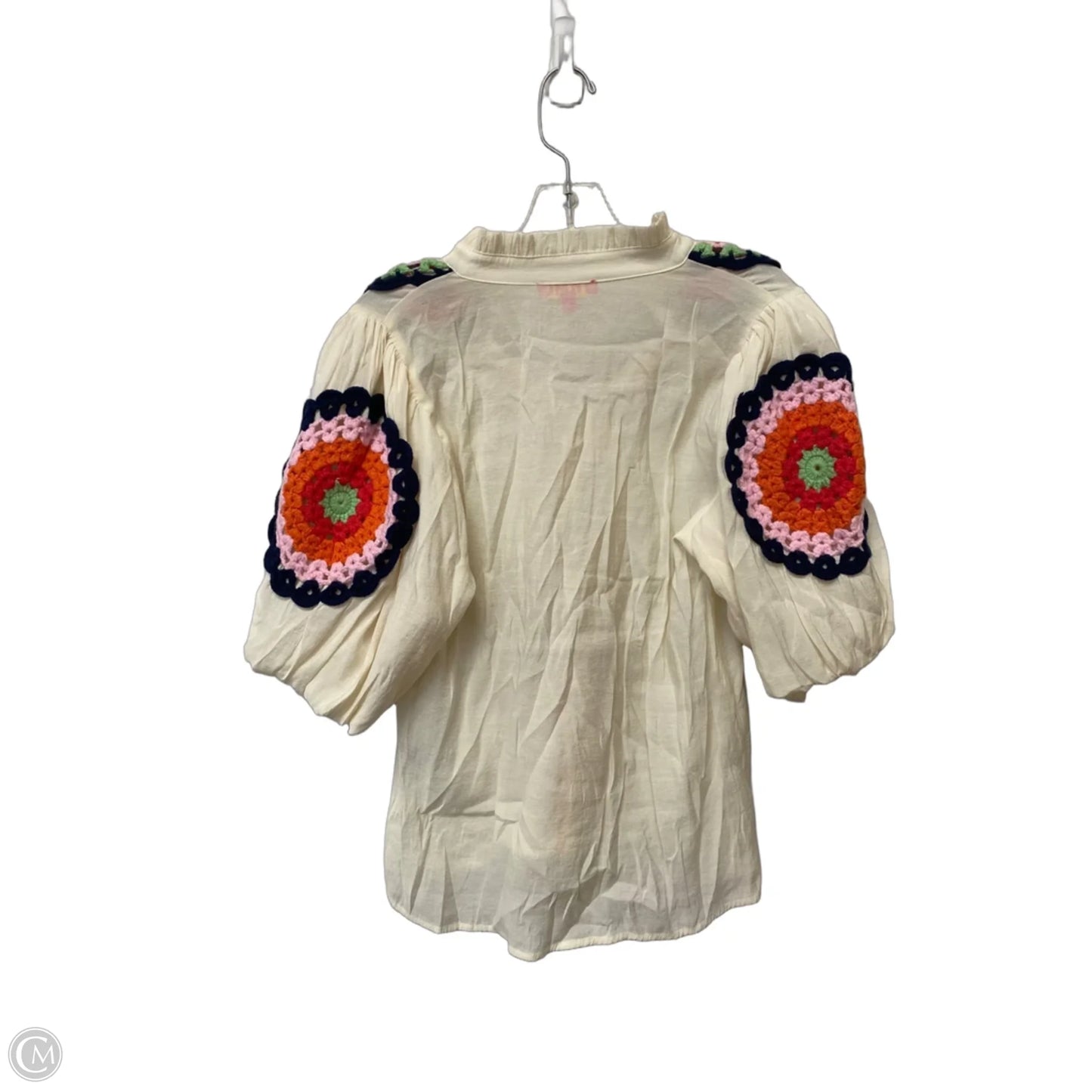 Top 3/4 Sleeve By Thml In Cream, Size: S