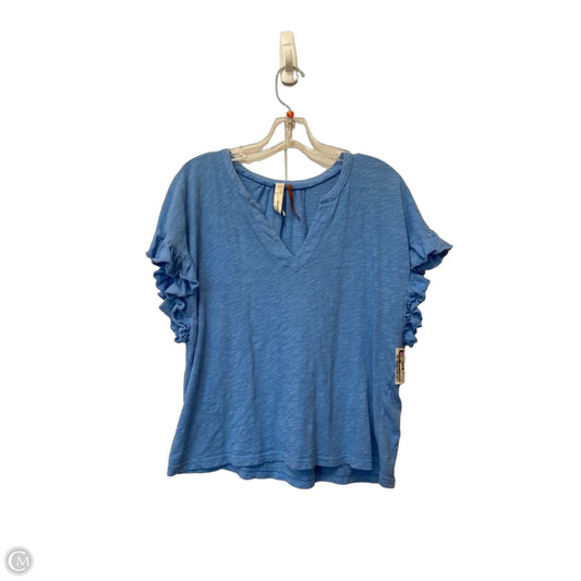 Top Short Sleeve Basic By Pilcro In Blue, Size: S