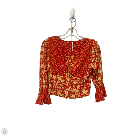 Top Long Sleeve By Free People In Red, Size: M