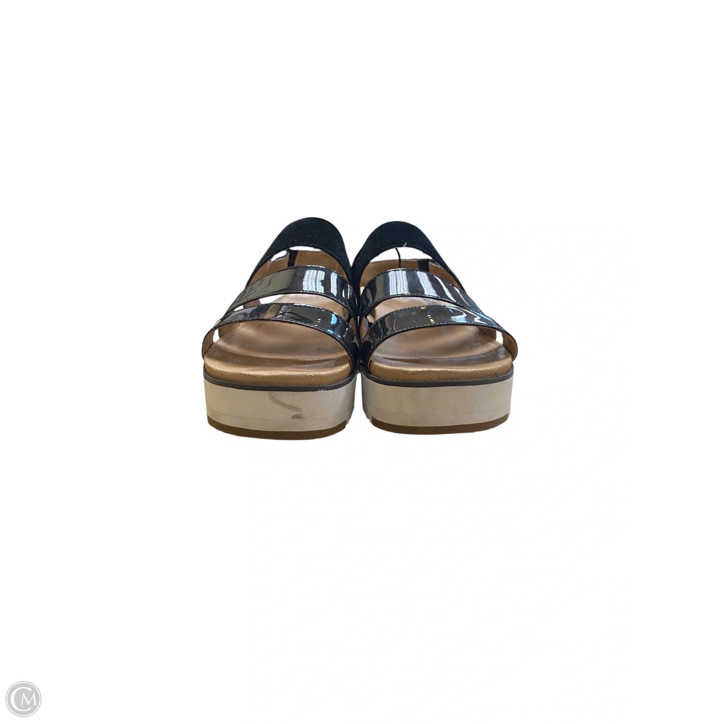 Sandals Designer By Ugg In Black & White, Size: 7