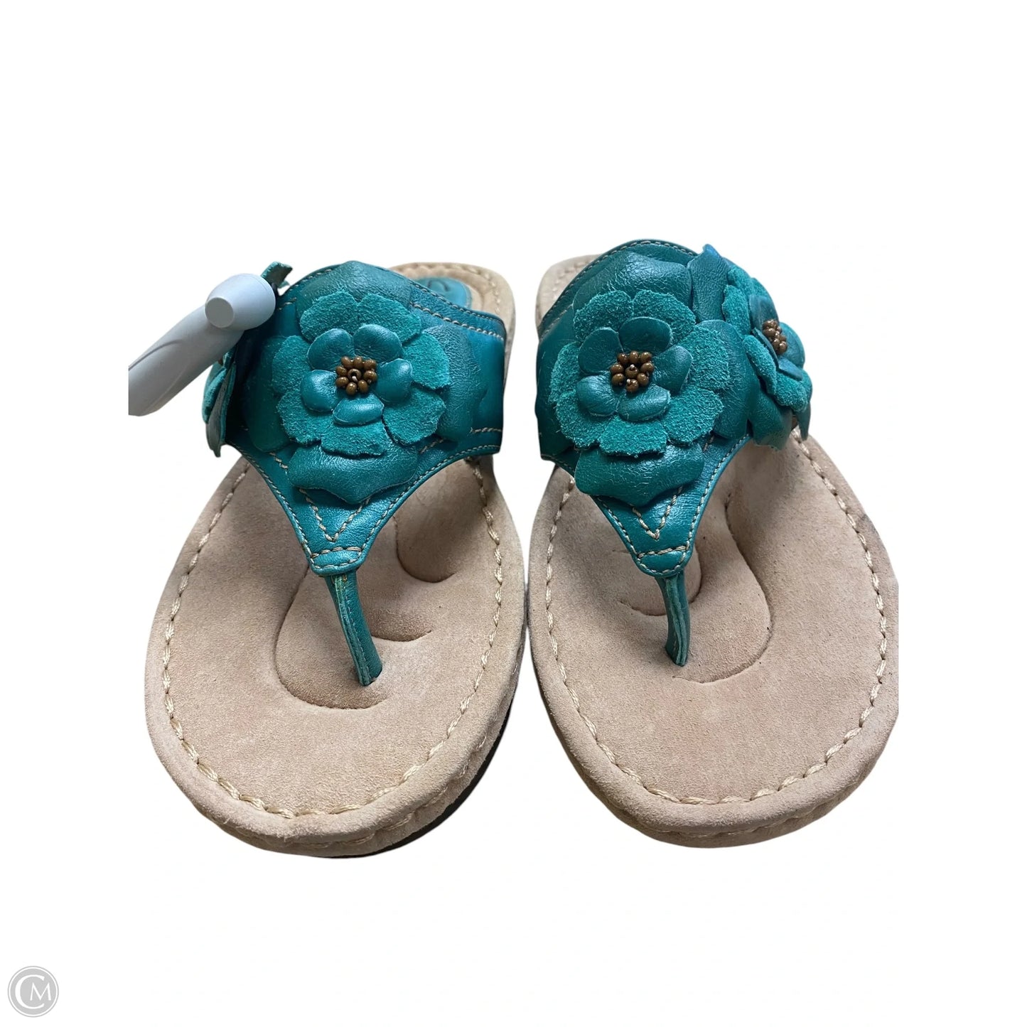 Sandals Flats By Clarks In Green, Size: 8.5